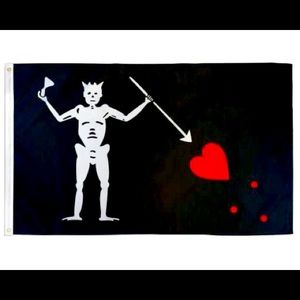 Blackbeard Halloween Pirate Flag 3x5ft Polyester